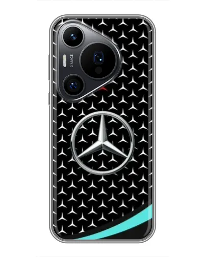 Чехол для Huawei Pura 70 PRO с картинкой «Mercedes — бирюзовый акцент»