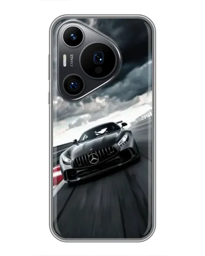 Чехол для Huawei Pura 70 PRO с картинкой «Гоночный Mercedes AMG»