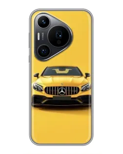 Чехол для Huawei Pura 70 PRO с картинкой «Желтый Mercedes GT»