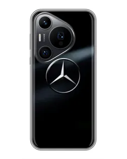 Чехол для Huawei Pura 70 PRO с картинкой «Mercedes на металле» Чехол для Huawei Pura 70 PRO с картинкой «Mercedes на металле»