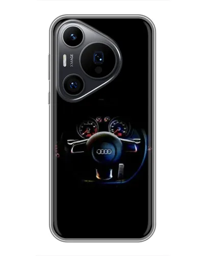 Чехол для Huawei Pura 70 PRO с картинкой «Салон Audi — руль»
