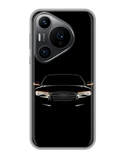 Чехол для Huawei Pura 70 PRO с картинкой «Audi — ночной контур»