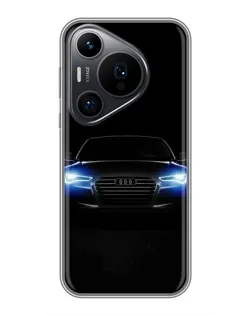 Чехол для Huawei Pura 70 PRO с картинкой «Audi в неоне»