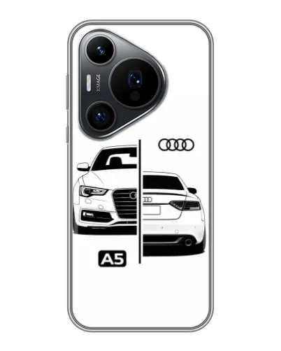 Чехол для Huawei Pura 70 PRO с картинкой «Audi — контрастный дизайн»