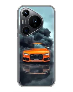 Чехол для Huawei Pura 70 PRO с картинкой «Audi в облаках дыма»