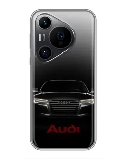 Чехол для Huawei Pura 70 PRO с картинкой «Audi — градиентный контур»