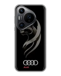 Чехол для Huawei Pura 70 PRO с картинкой «Графика — пантера и Audi»