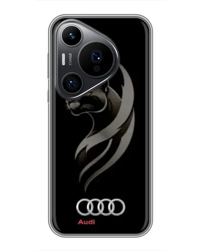 Чехол для Huawei Pura 70 PRO с картинкой «Графика — пантера и Audi»