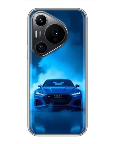 Чехол для Huawei Pura 70 PRO с картинкой «Audi — голубая энергия»