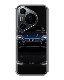 Чехол для Huawei Pura 70 PRO с картинкой «Audi — ночное отражение»