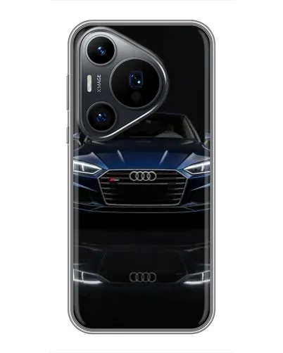 Чехол для Huawei Pura 70 PRO с картинкой «Audi — ночное отражение»