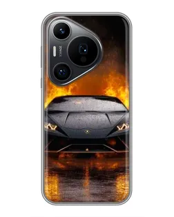 Чехол для Huawei Pura 70 PRO с картинкой «Lamborghini в огне» Чехол для Huawei Pura 70 PRO с картинкой «Lamborghini в огне»