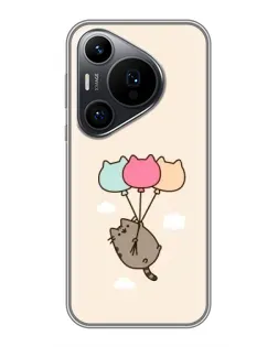 Чехол для Huawei Pura 70 PRO с картинкой «Пушин на шариках»