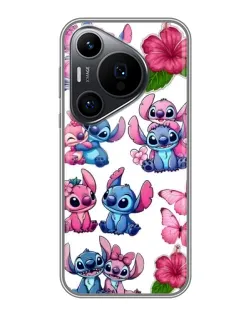 Чехол для Huawei Pura 70 PRO с картинкой «Стикеры Stitch и Angel»