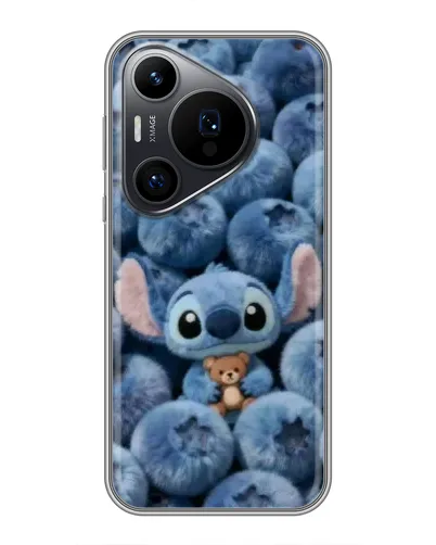 Чехол для Huawei Pura 70 PRO с картинкой «Стич и голубика» Чехол для Huawei Pura 70 PRO с картинкой «Стич и голубика»