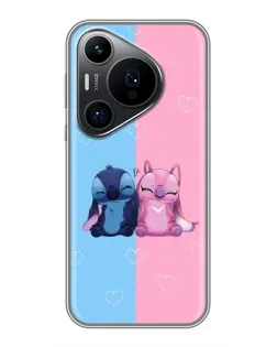 Чехол для Huawei Pura 70 PRO с картинкой «Stitch и Angel Love»