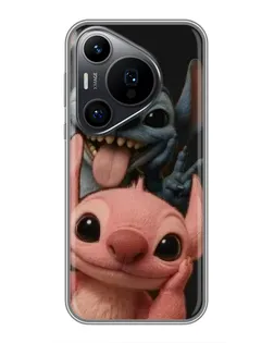 Чехол для Huawei Pura 70 PRO с картинкой «Стич и Ангел»