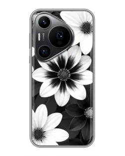 Чехол для Huawei Pura 70 PRO с картинкой «Монохромные астры» Чехол для Huawei Pura 70 PRO с картинкой «Монохромные астры»