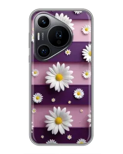 Чехол для Huawei Pura 70 PRO с картинкой «Ромашки на фиолетовом» Чехол для Huawei Pura 70 PRO с картинкой «Ромашки на фиолетовом»
