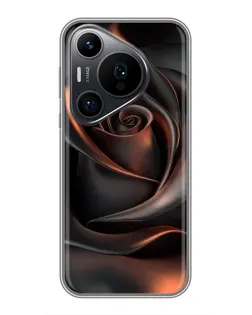 Чехол для Huawei Pura 70 PRO с картинкой «Шелковая черная роза» Чехол для Huawei Pura 70 PRO с картинкой «Шелковая черная роза»