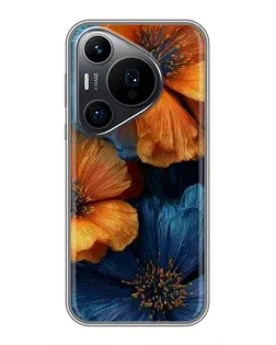 Чехол для Huawei Pura 70 PRO с картинкой «Яркая сине-оранжевая флора» Чехол для Huawei Pura 70 PRO с картинкой «Яркая сине-оранжевая флора»