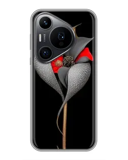 Чехол для Huawei Pura 70 PRO с картинкой «Серебряный фантазийный цветок» Чехол для Huawei Pura 70 PRO с картинкой «Серебряный фантазийный цветок»