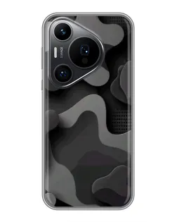 Чехол для Huawei Pura 70 PRO с картинкой «Темный абстрактный камуфляж»