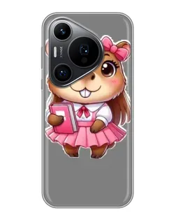 Чехол для Huawei Pura 70 PRO с картинкой «Девочка капибара»