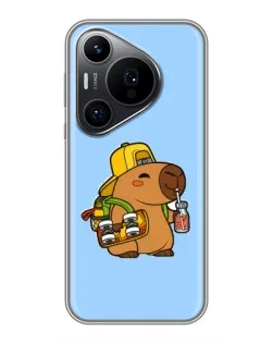 Чехол для Huawei Pura 70 PRO с картинкой «Капибара на скейте»
