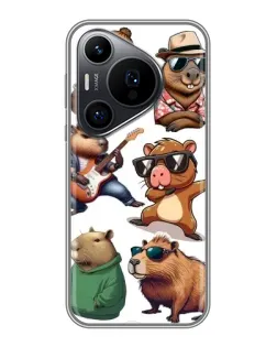 Чехол для Huawei Pura 70 PRO с картинкой «Крутые капибары музыканты»
