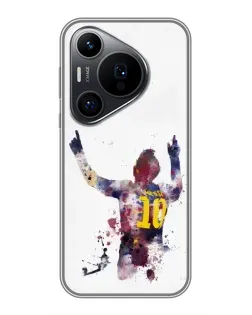 Чехол для Huawei Pura 70 PRO с картинкой «Акварельный Месси Барселона»