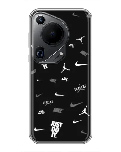 Чехол для Huawei Pura 70 Ultra с картинкой «Nike Black Pattern» Чехол для Huawei Pura 70 Ultra с картинкой «Nike Black Pattern»