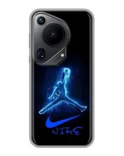 Чехол для Huawei Pura 70 Ultra с картинкой «Jordan Neon Blue»