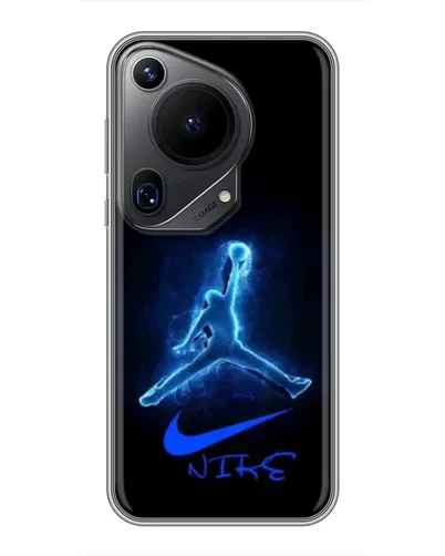 Чехол для Huawei Pura 70 Ultra с картинкой «Jordan Neon Blue» Чехол для Huawei Pura 70 Ultra с картинкой «Jordan Neon Blue»