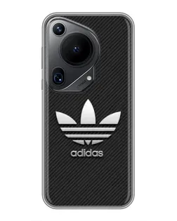 Чехол для Huawei Pura 70 Ultra с картинкой «Adidas Карбоновая текстура»