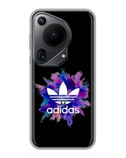Чехол для Huawei Pura 70 Ultra с картинкой «Взрыв красок Adidas»