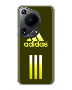 Чехол для Huawei Pura 70 Ultra с картинкой «Оливковый градиент Adidas»