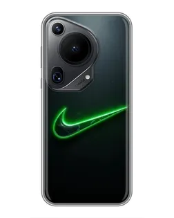 Чехол для Huawei Pura 70 Ultra с картинкой «Неоновый контур Nike»