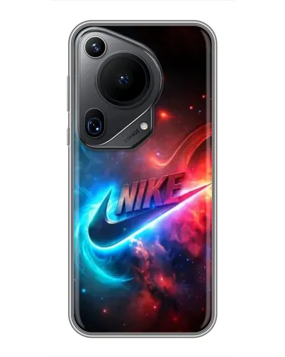 Чехол для Huawei Pura 70 Ultra с картинкой «Огненный логотип Nike»