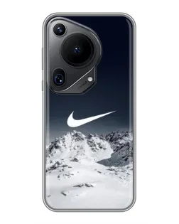 Чехол для Huawei Pura 70 Ultra с картинкой «Nike — зимние горы»