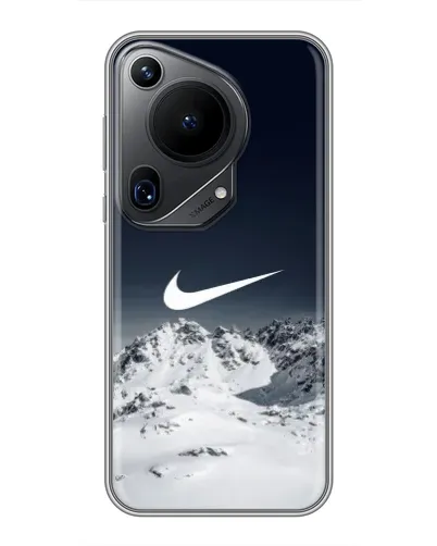 Чехол для Huawei Pura 70 Ultra с картинкой «Nike — зимние горы»