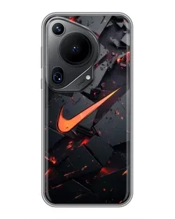 Чехол для Huawei Pura 70 Ultra с картинкой «Nike — эффект разломов»