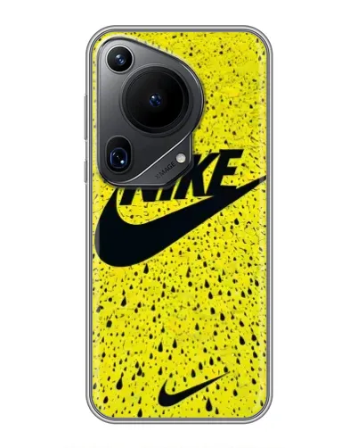 Чехол для Huawei Pura 70 Ultra с картинкой «Желтый текстурный Nike»