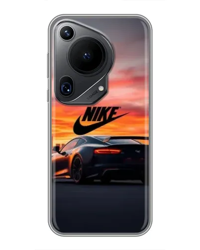 Чехол для Huawei Pura 70 Ultra с картинкой «Nike и суперкар»