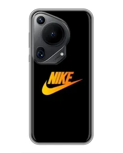 Чехол для Huawei Pura 70 Ultra с картинкой «Золотой логотип Nike»