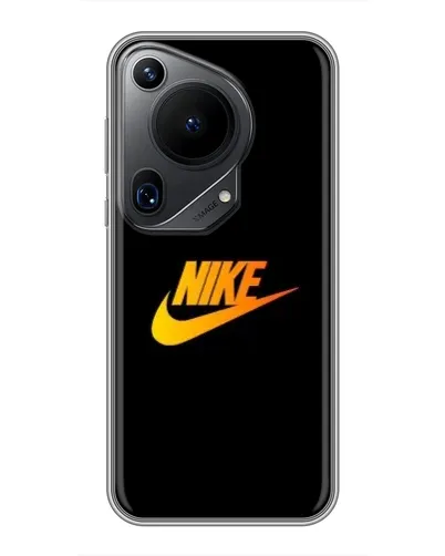 Чехол для Huawei Pura 70 Ultra с картинкой «Золотой логотип Nike»