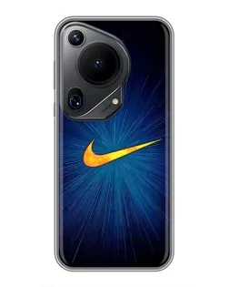 Чехол для Huawei Pura 70 Ultra с картинкой «Синий пульс Nike»