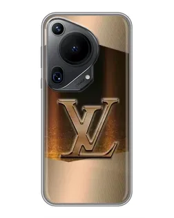 Чехол для Huawei Pura 70 Ultra с картинкой «LV — золотое сияние»