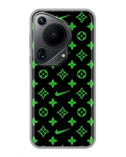 Чехол для Huawei Pura 70 Ultra с картинкой «Неоновый принт LV»