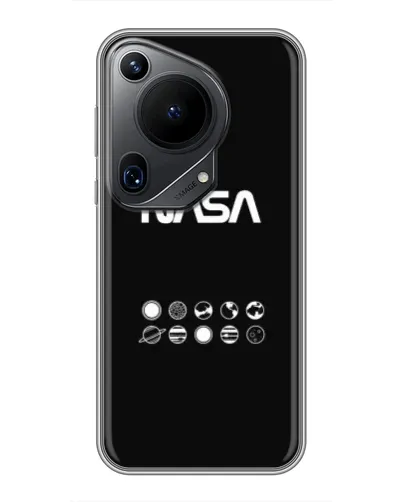 Чехол для Huawei Pura 70 Ultra с картинкой «NASA — технический принт» Чехол для Huawei Pura 70 Ultra с картинкой «NASA — технический принт»